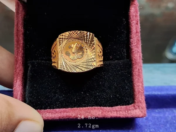 OM Engraved Gold Ring