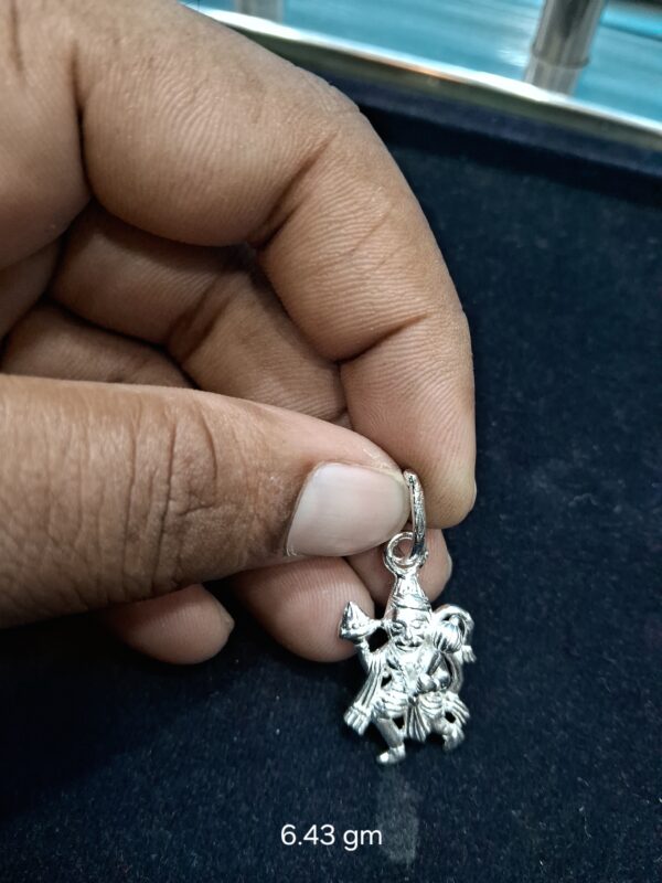 Bhakt Hanuman Ji Silver Pendant – Classic Divine Form (6.43 gm)