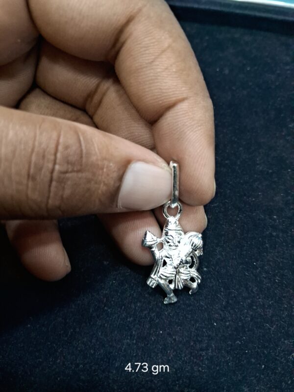 Bhakt Hanuman Ji Silver Pendant – Classic Divine Form (4.73 gm)