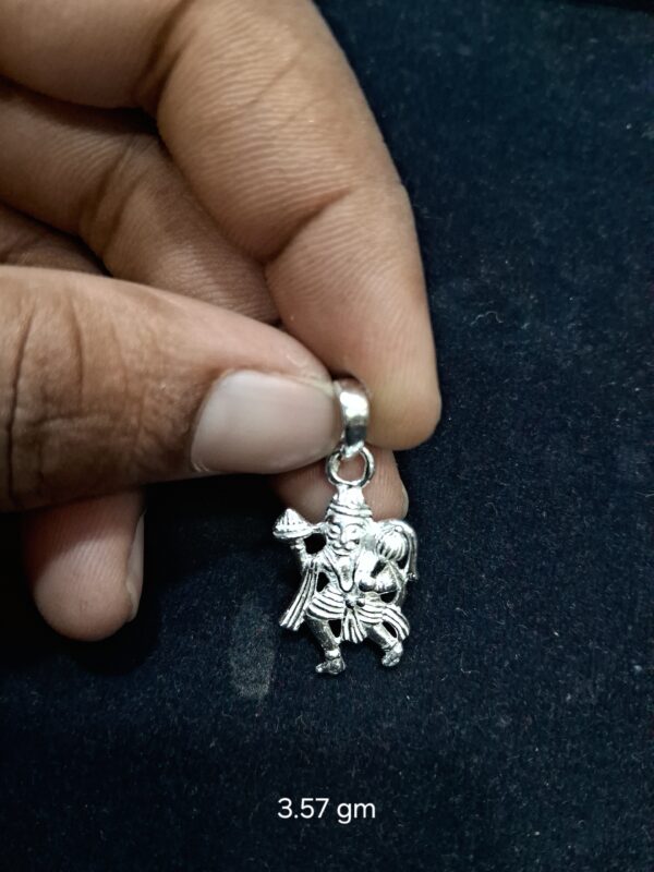 Bhakt Hanuman Ji Silver Pendant – Classic Divine Form (3.57 gm)