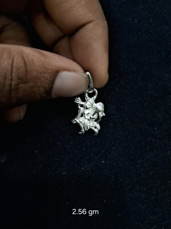 Bhakt Hanuman Ji Silver Pendant – Classic Divine Form (2.56 gm)